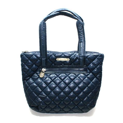 michael kors navy blue nylon tote